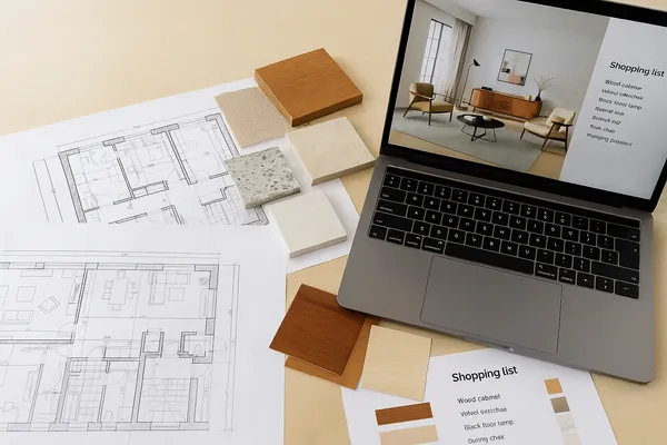 Services inclus dans la conception d'architecture d'intérieur